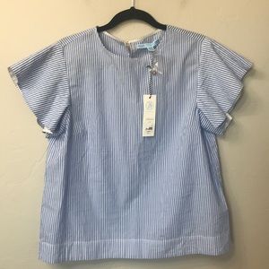 Draper James cloister Stripe top size 12. NWT